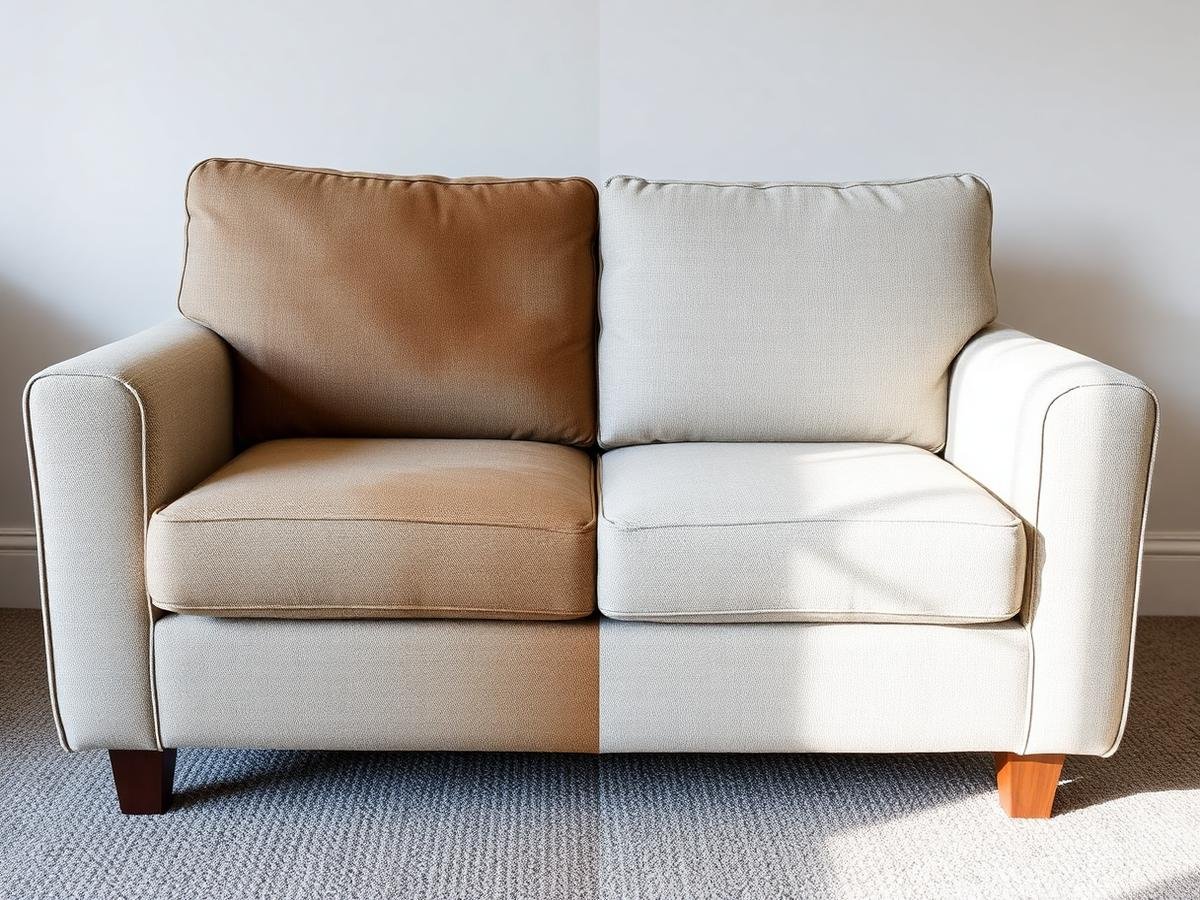 Sofa deep cleaning before and after
